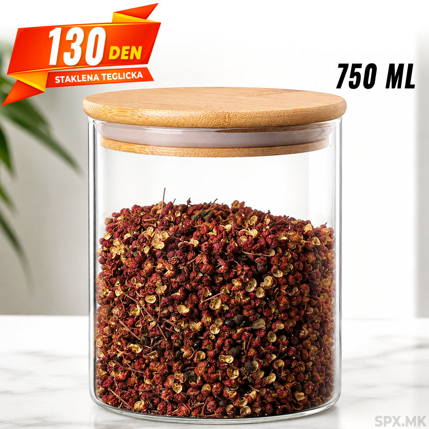 Staklena teglička za začini – 750 ml