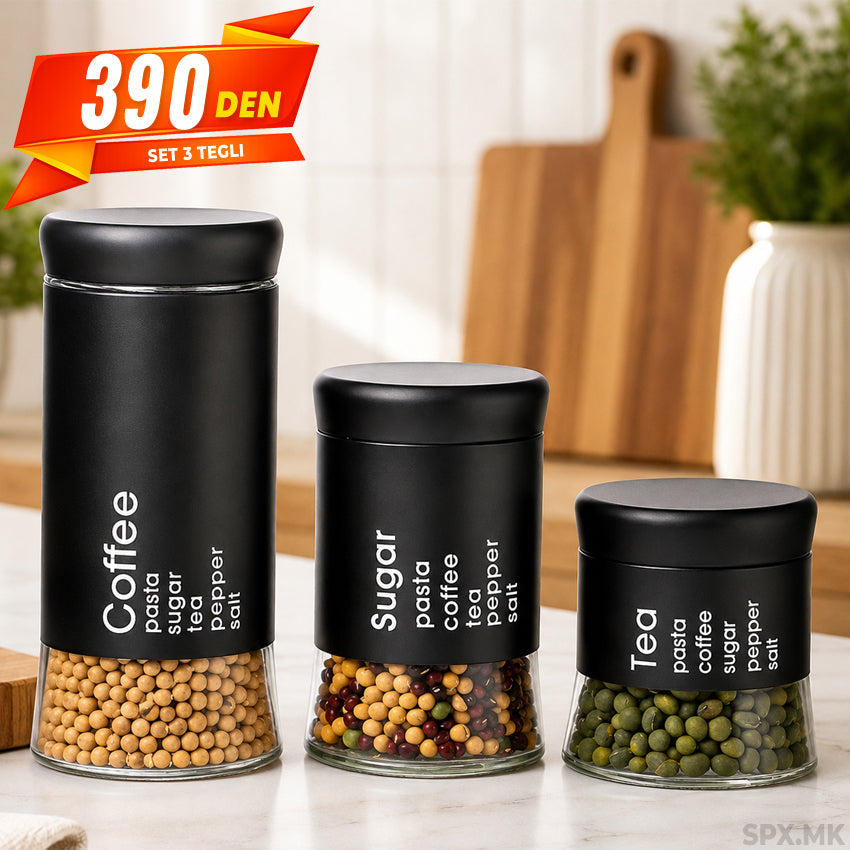Set od Tri Crni Metalni Tegli