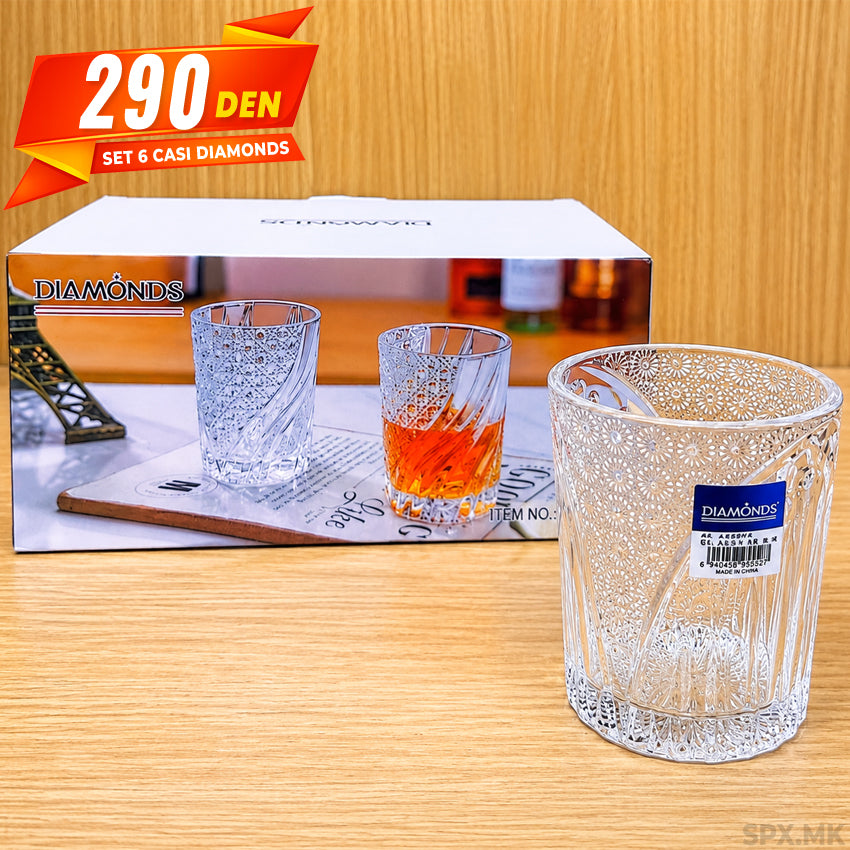 Set Stilski Casi Diamonds (6 Parcinja)