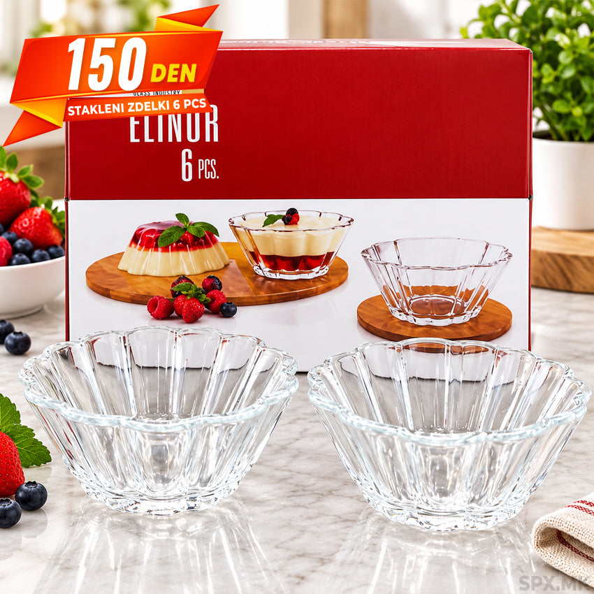 Set Stakleni Zdelki "Kaveh Elinor" (6 delovi)