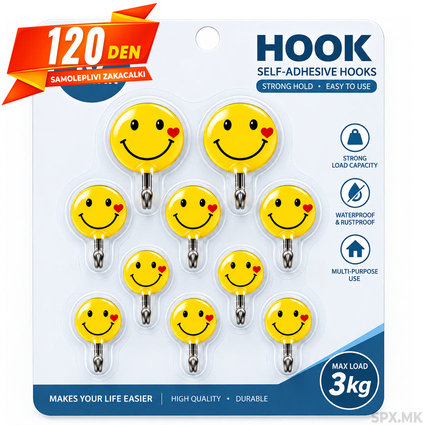 Samoleplivi Zakacalki 10 pcs