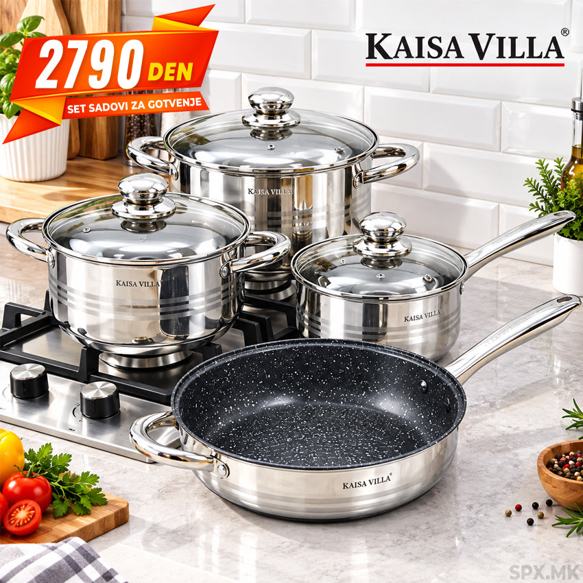 Kaisa Villa set od 7 delovi inox sadovi za gotvenje