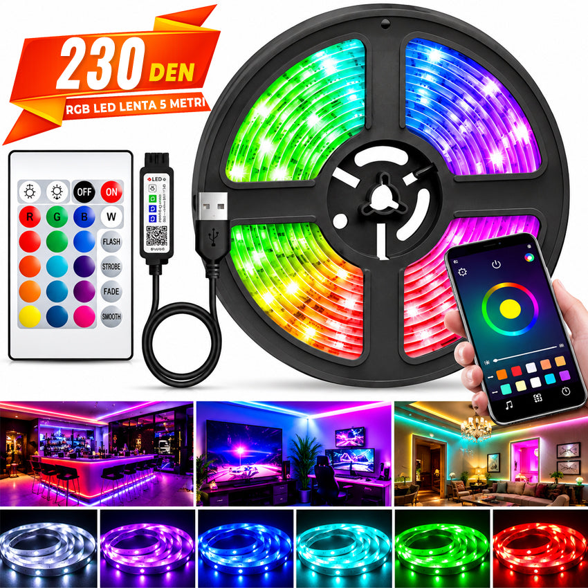 RGB LED svetlosna lenta so USB