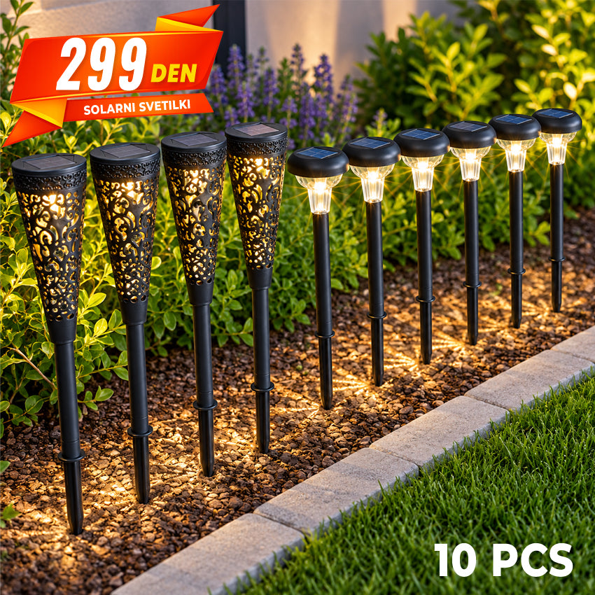 Solarni Dekorativni LED Svetilki za Dvor 10 pcs