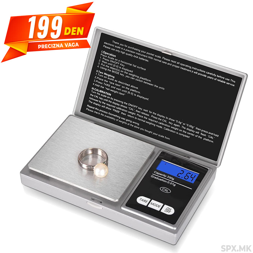 Precizna džepna vaga za nakit (200g / 0.01g)