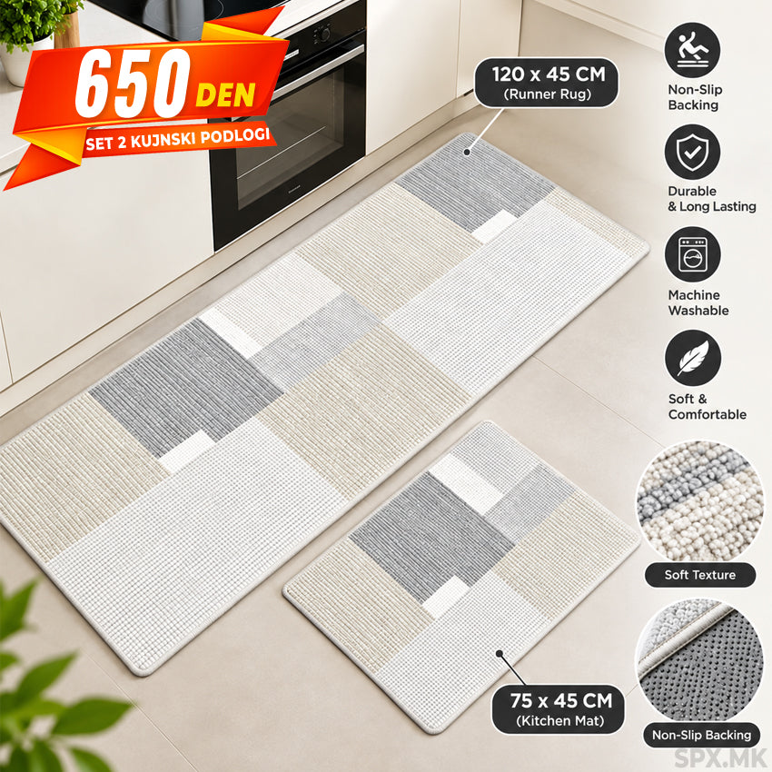 Set od 2 delovi kujnski podlogi (120x45 cm i 75x45 cm)