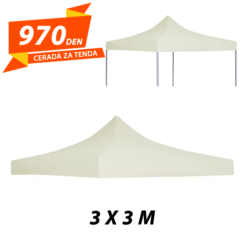 Cerada za Tenda Bela 3x3 Metri