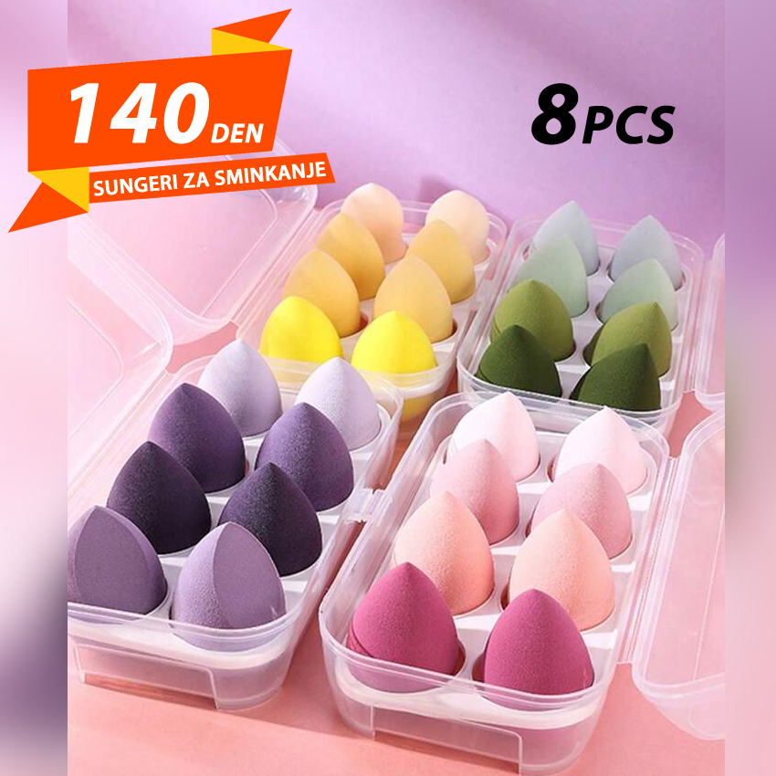 Set 8 Sungeri za Sminkanje