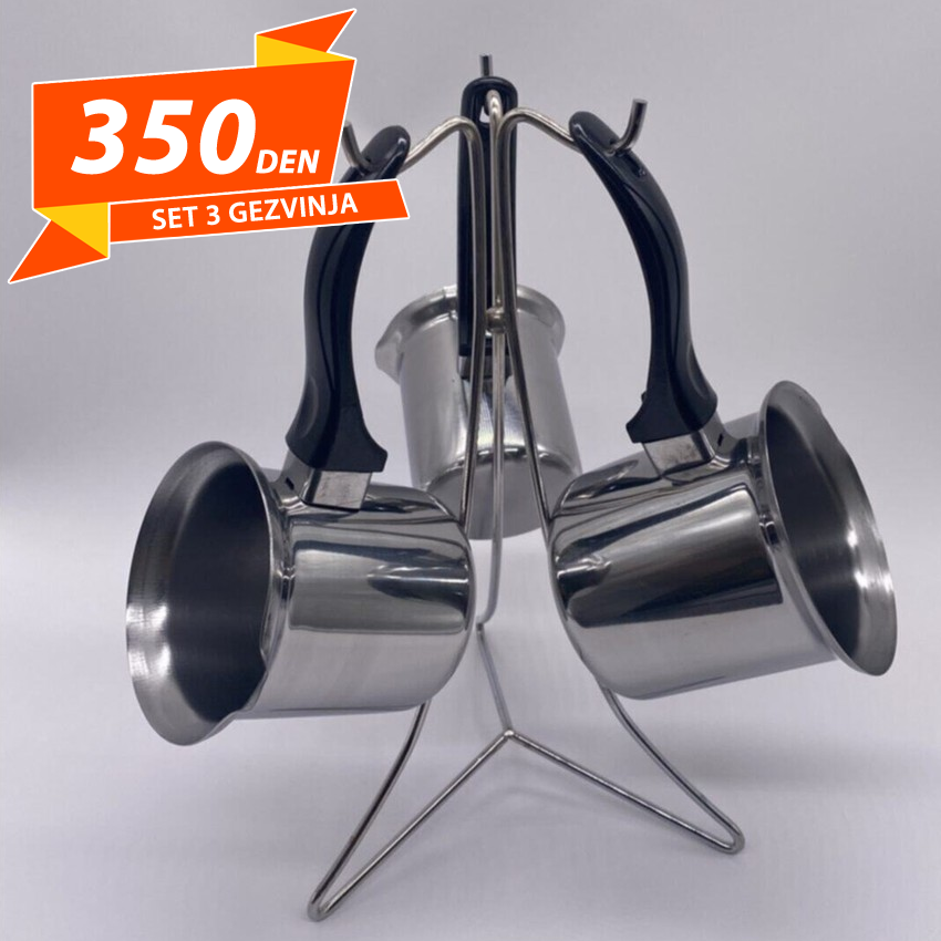 Set 3 Gezvinja + Drzac