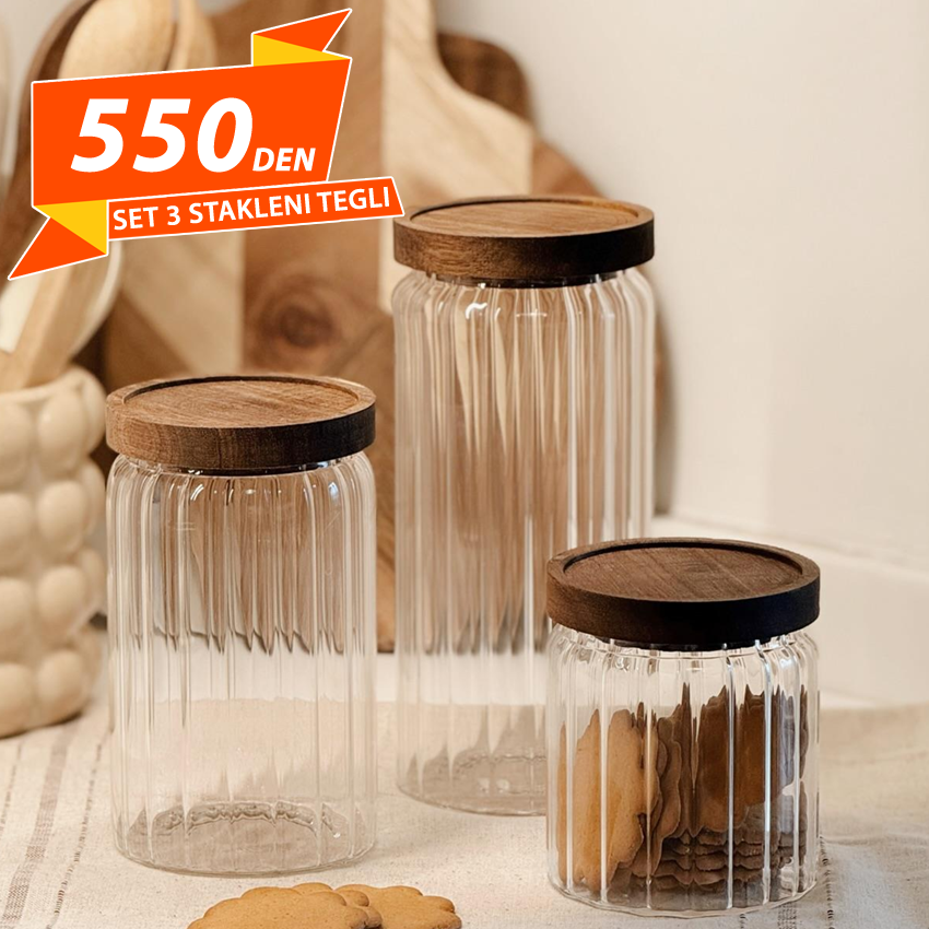 Set 3 Stakleni Tegli