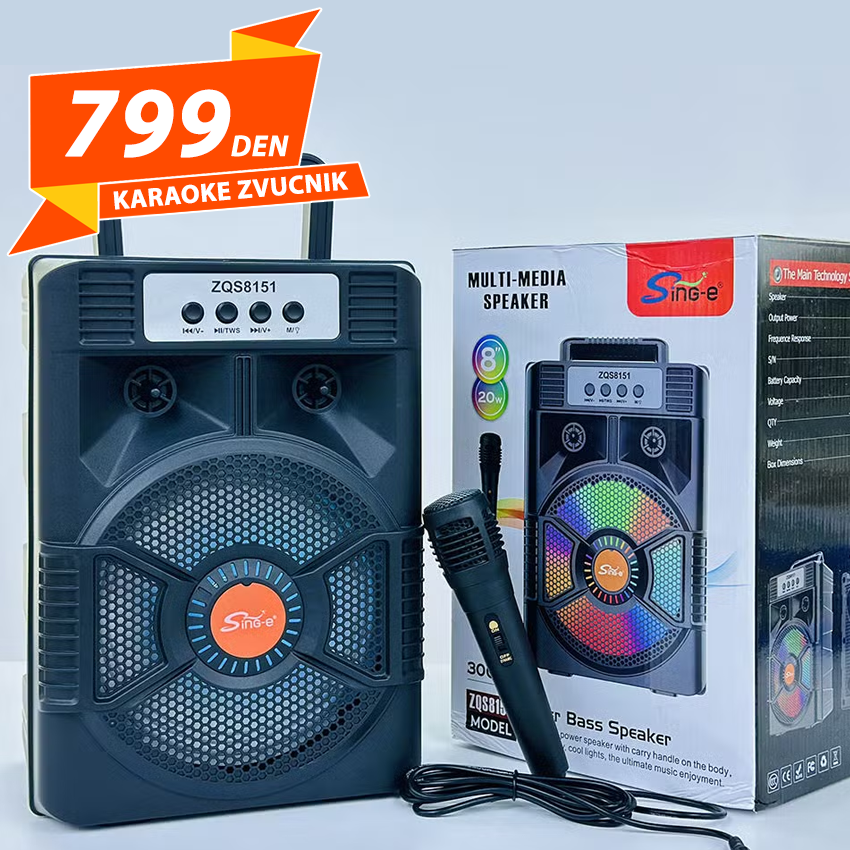 Karaoke Zvucnik + Mikrofon