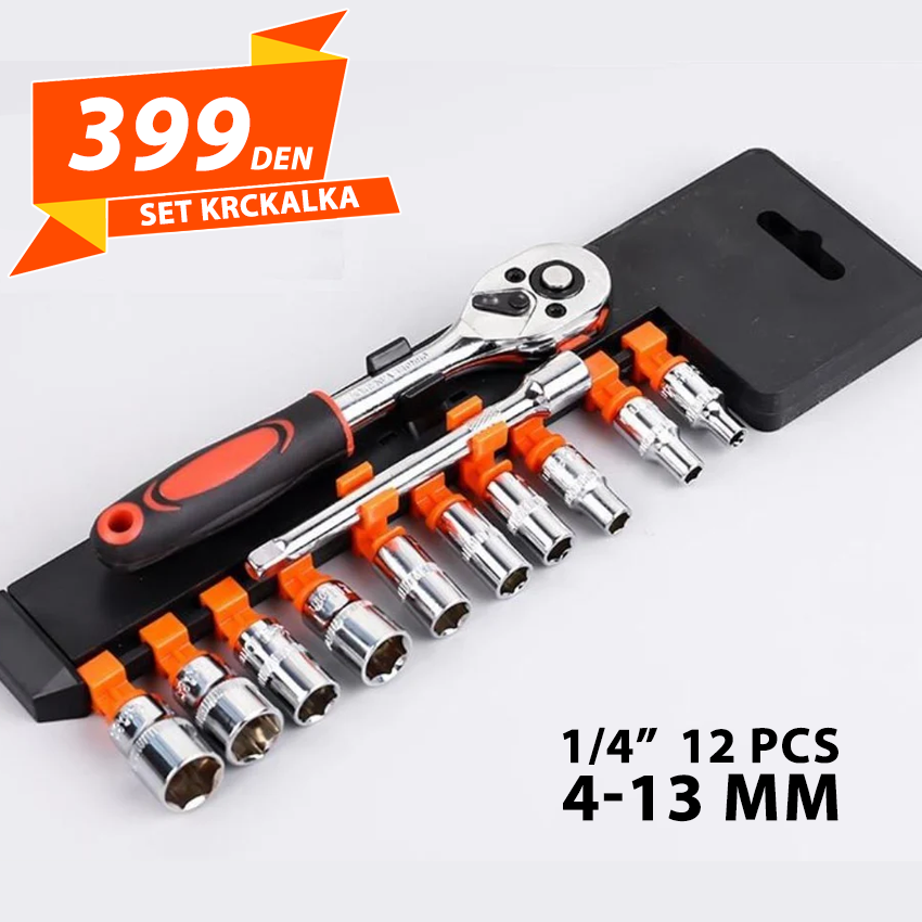 Set Krckalka 1/4" 12 pcs
