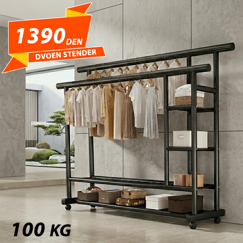 Dvoen Stender za Obleka 100 kg
