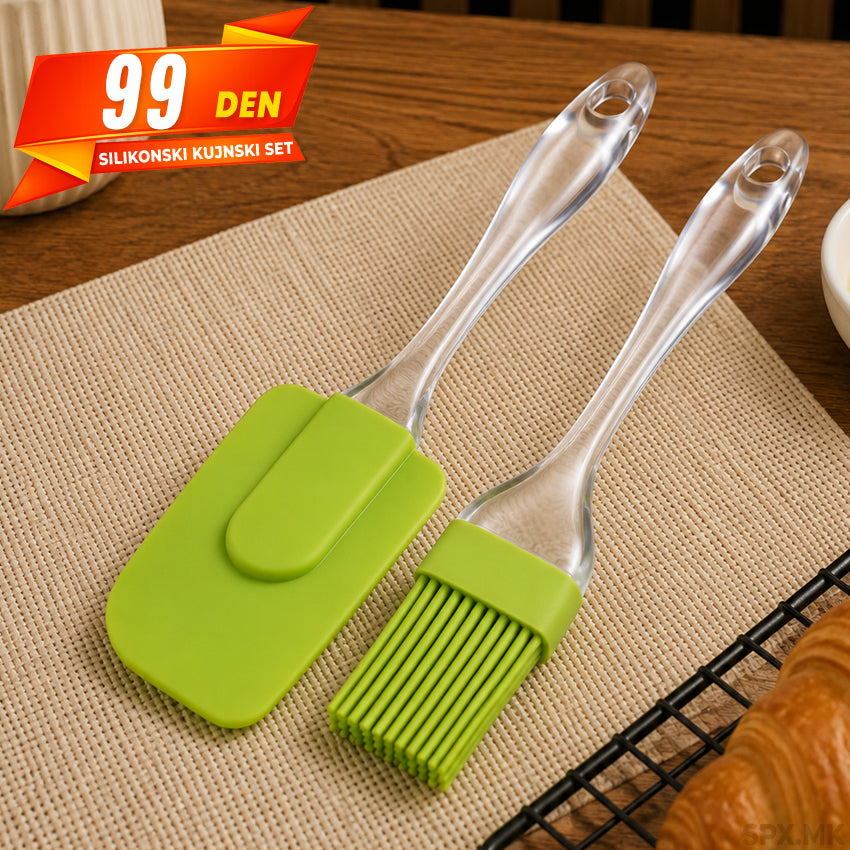 Set Silikonska Spatula & Cetka