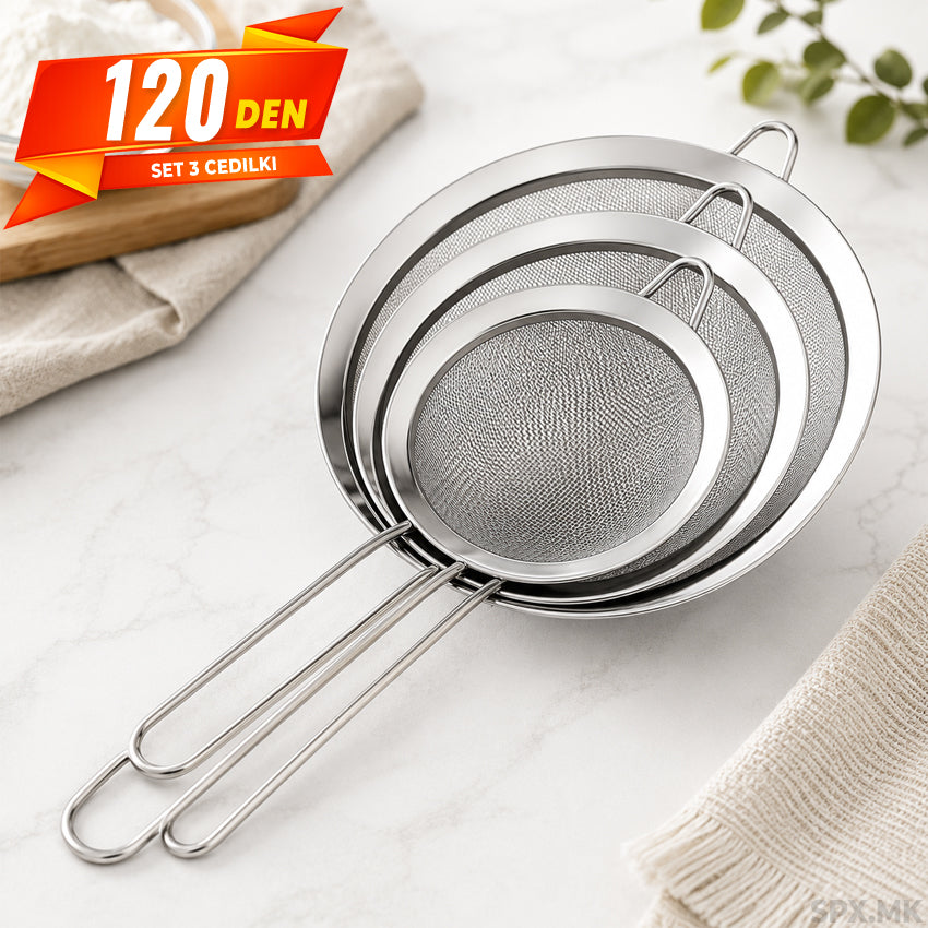 Set od 3 Celicni Cedilki