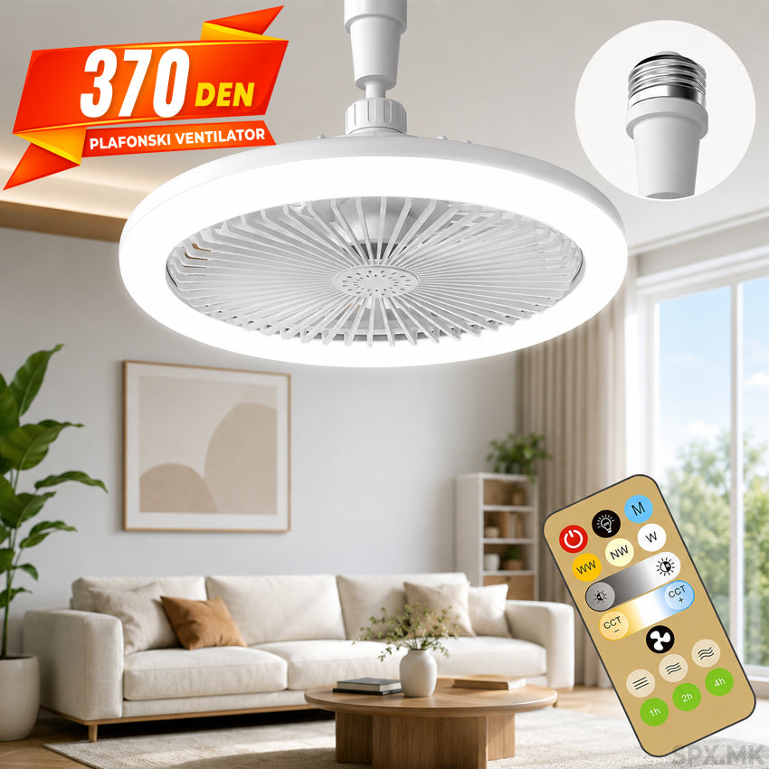 Plafonski Ventilator so LED Osvetluvanje