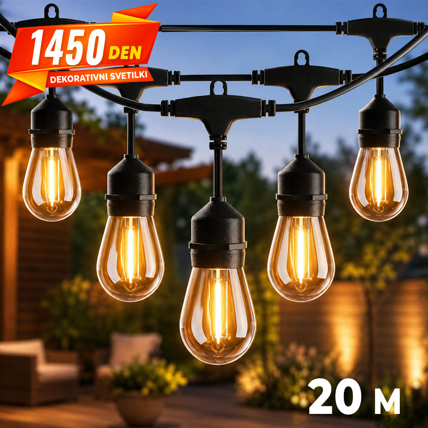 LED Dekorativni Nadvoresni Svetilki 20 Metri