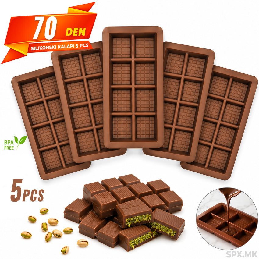Silikonski Kalapi za Cokolado 5 pcs