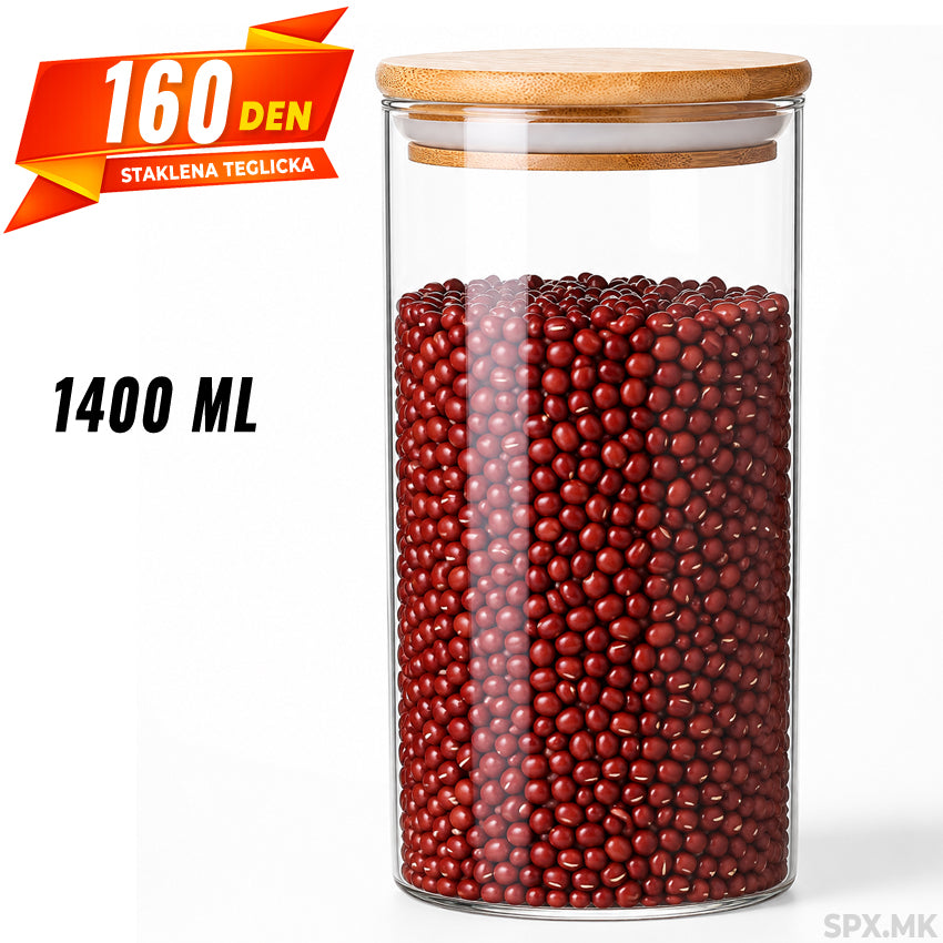 Staklena Teglicka za Zacini – 1,4 l