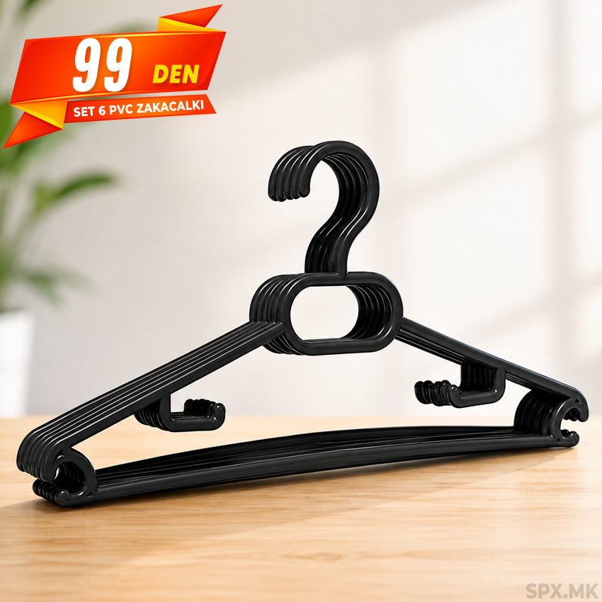 Crni Plasticni Zakacalki 6 pcs