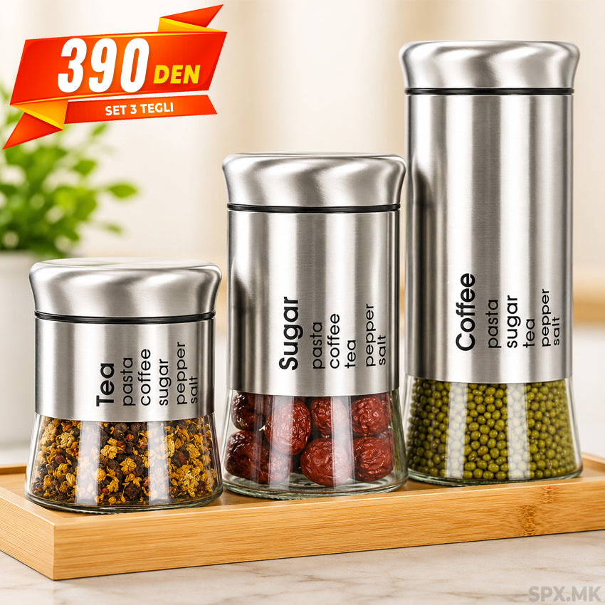 Set od Tri Metalni Tegli