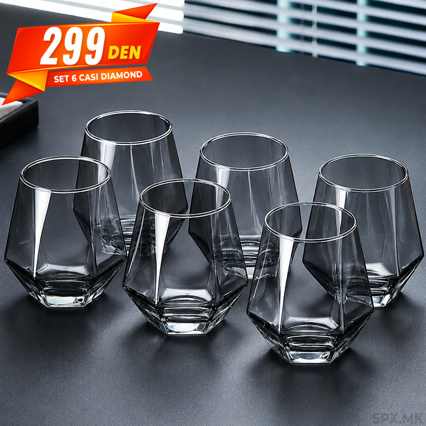 Set 6 Stakleni Casi