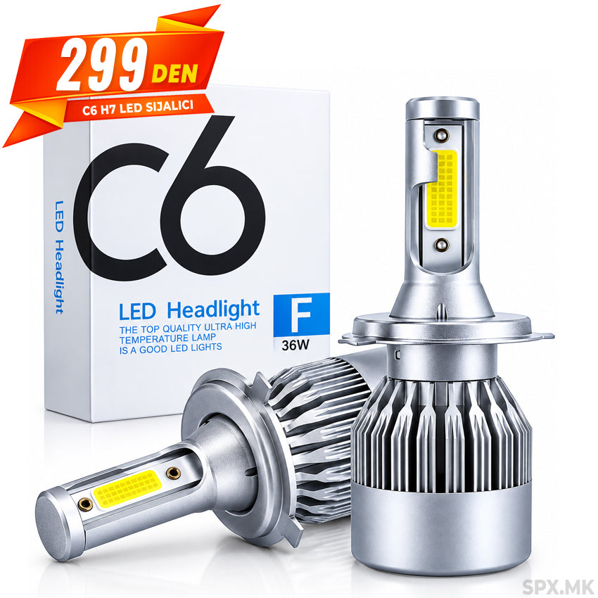 C6 LED Sijalici za Avtomobil – High Power 36W (H7)