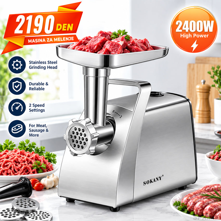 Elektricna Masina za Melenje Meso (2400W)