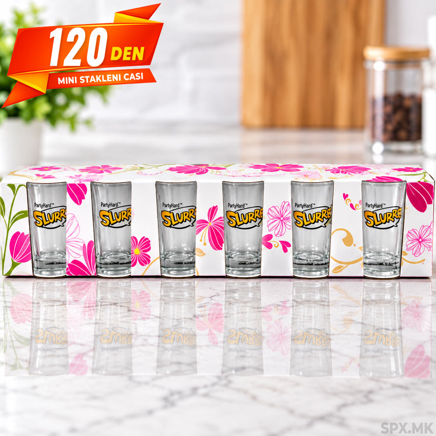 Set Stakleni Casi za Zestok Pijalok 6 pcs