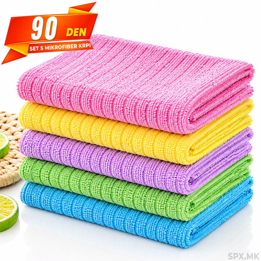Set Meki Mikrofiber Krpi za Cistenje 5 pcs