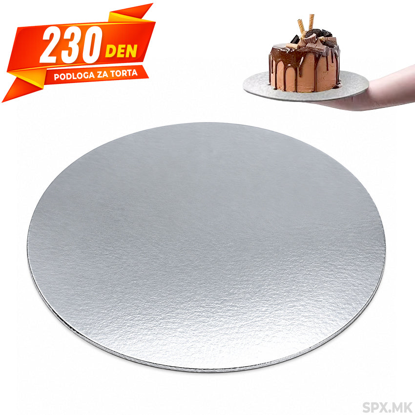 Srebrena Podloga za Torta