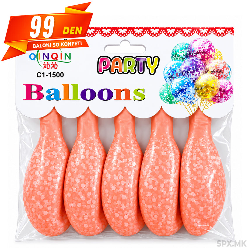 Baloni so Konfeti (5 parcinja)