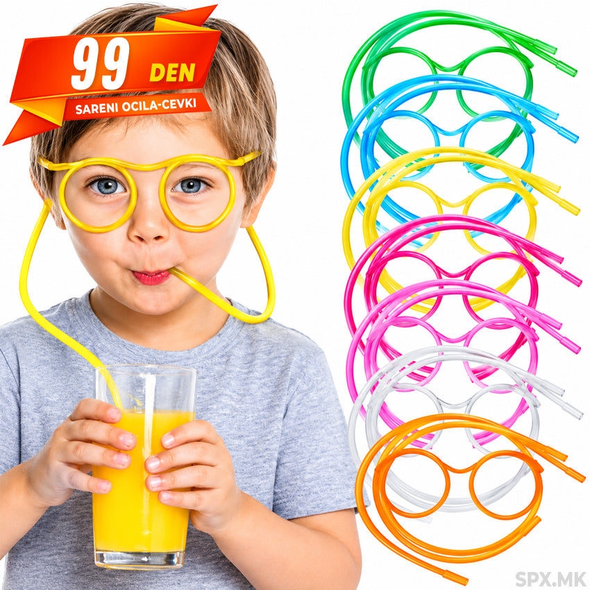 Sareni Ocila-Cevki za Pienje za Deca 3 pcs