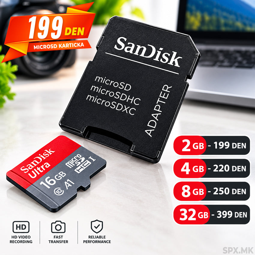 MicroSD Karticka so SD Adapter