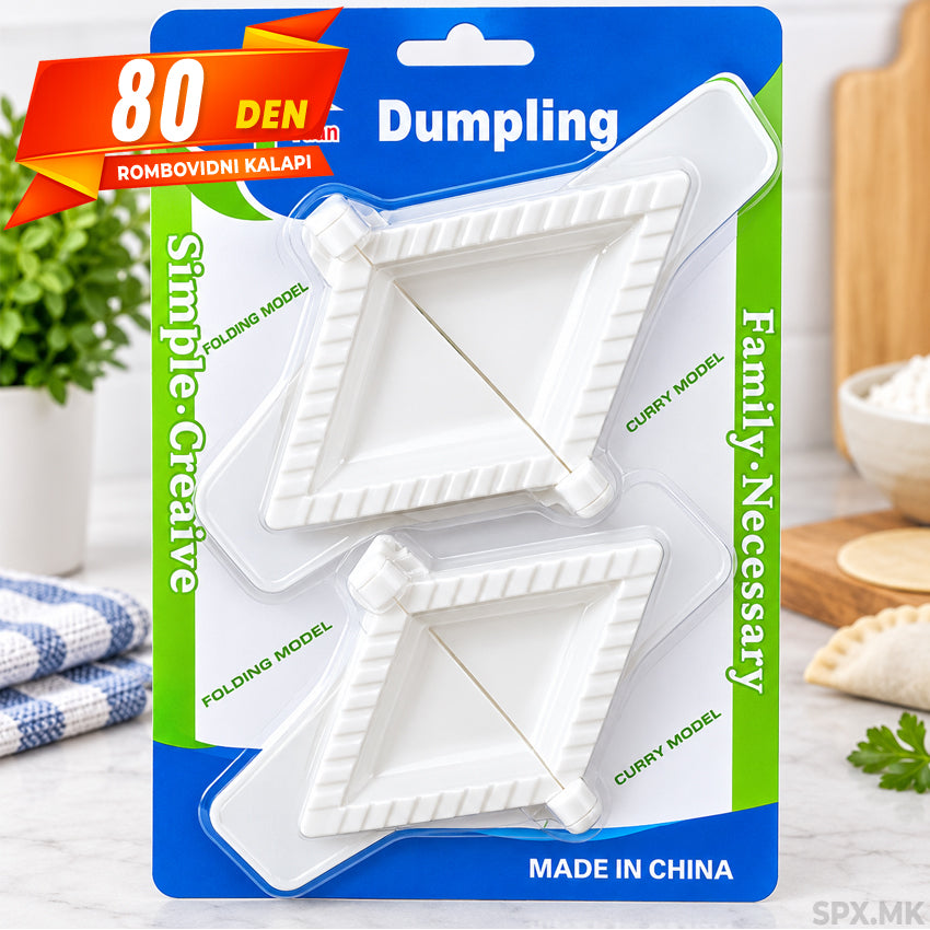 Rombovidni Plastichni Kalapi za Testo/Piroshki (2 Parchinja)