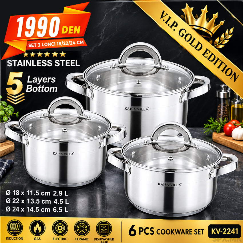 Kaisa Villa Set lonci KV-2241 (6 delovi)