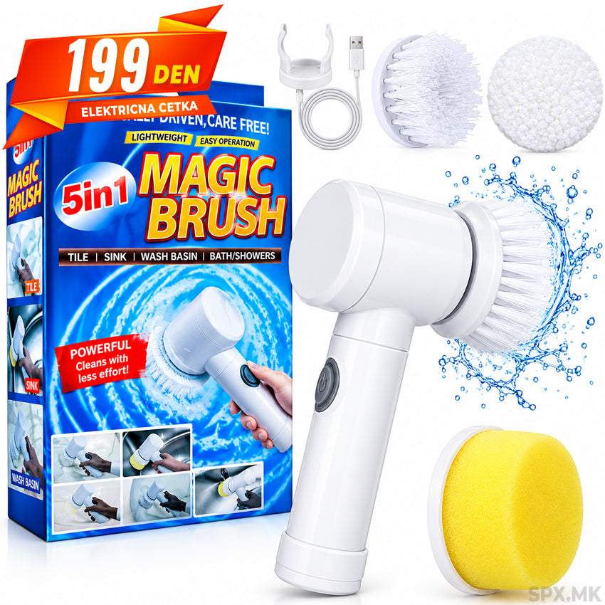 Elektricna cetka za cistenje „5 vo 1“ (Magic Brush)