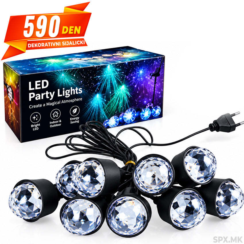 LED Dekorativni Sijalicki so Kristalni Kugli