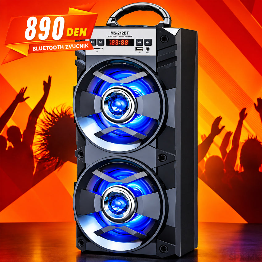 Prenosen Bluetooth Zvucnik MS-212BT so LED Osvetluvanje