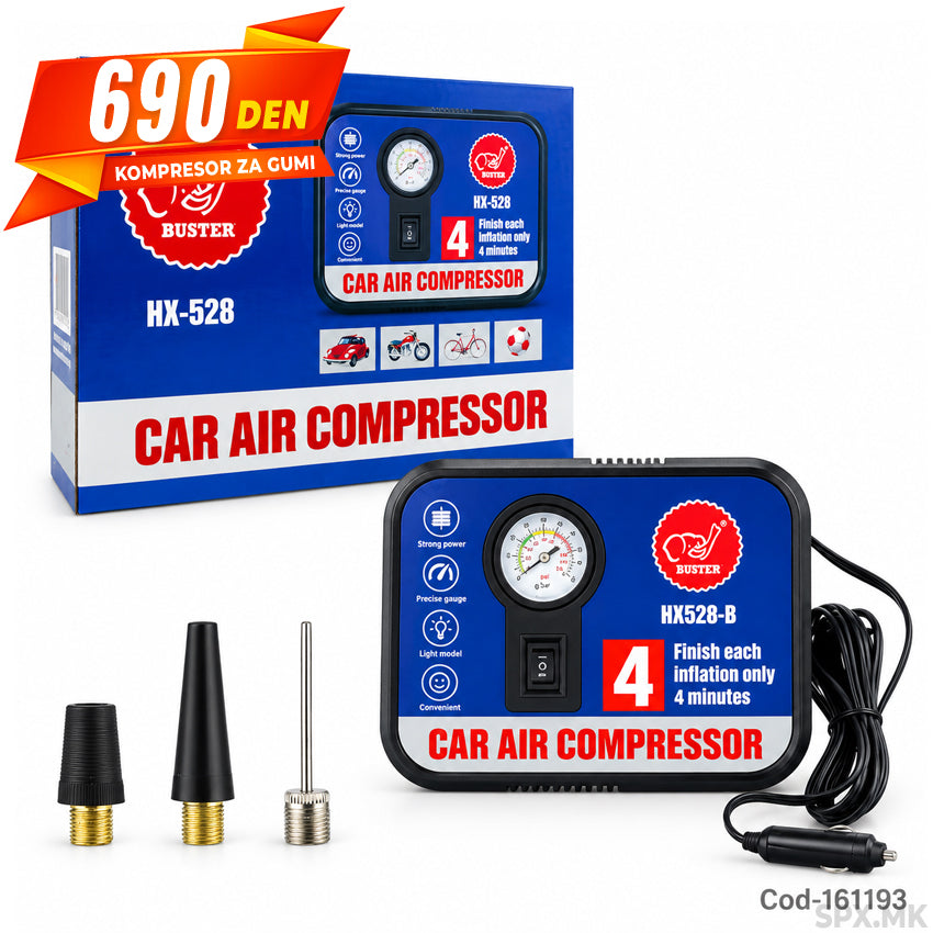 Auto kompresor za gumi BUSTER HX-528 (12V)