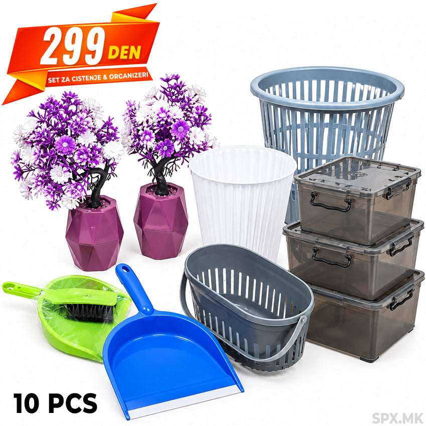Set za cistenje i organizacija 10 pcs
