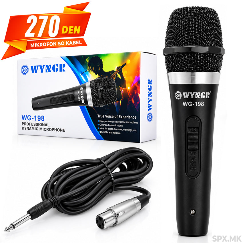 Dinamicki mikrofon so kabel