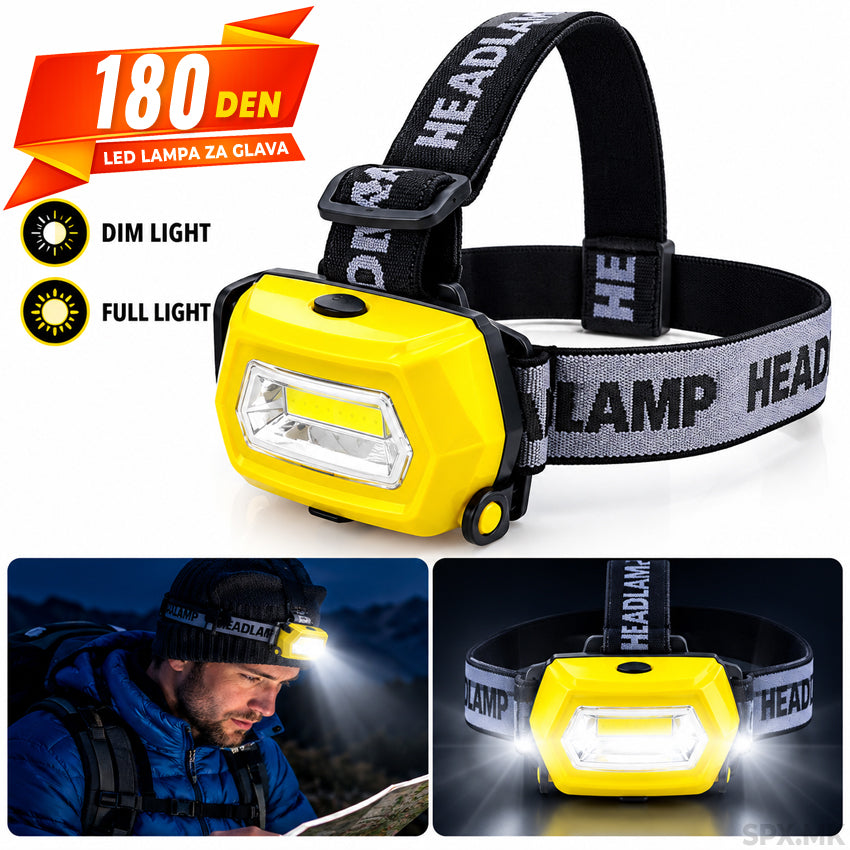 Zolta kompaktna COB LED celna lamba