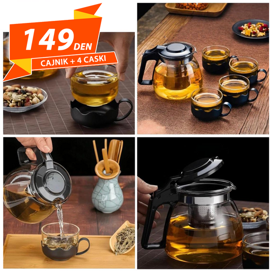 Set Cajnik + 4 Caski