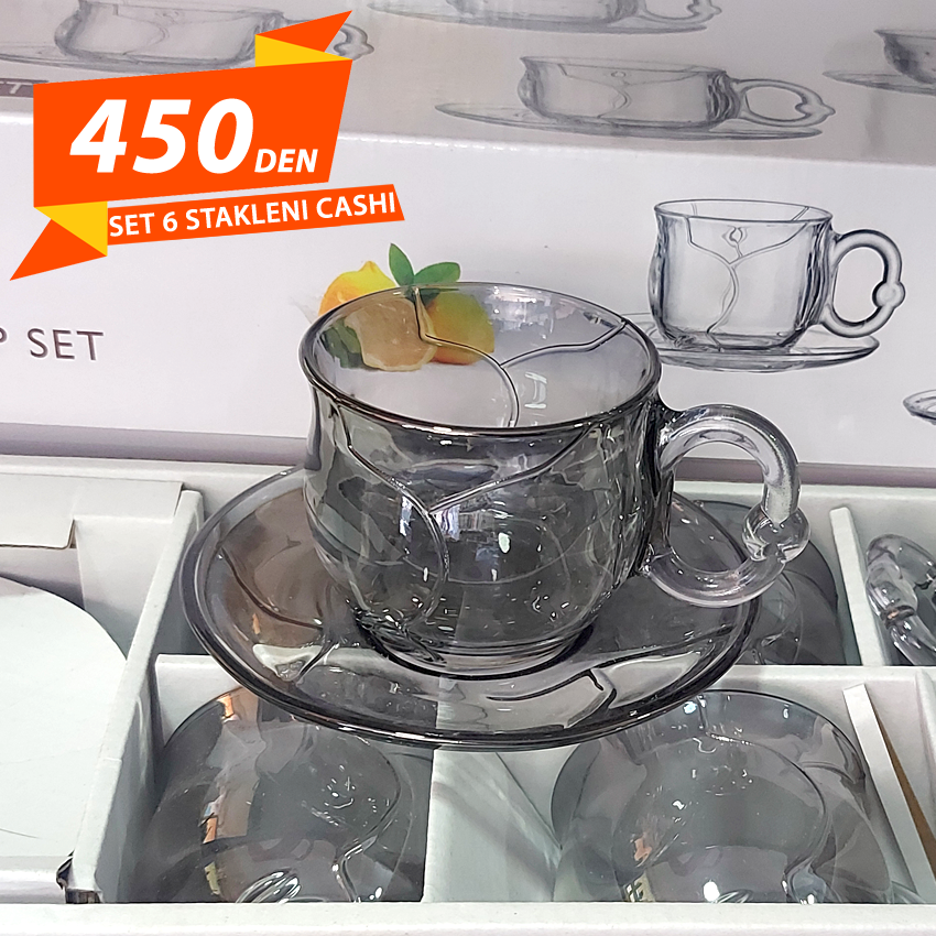 Set 6 Stakleni Cashi