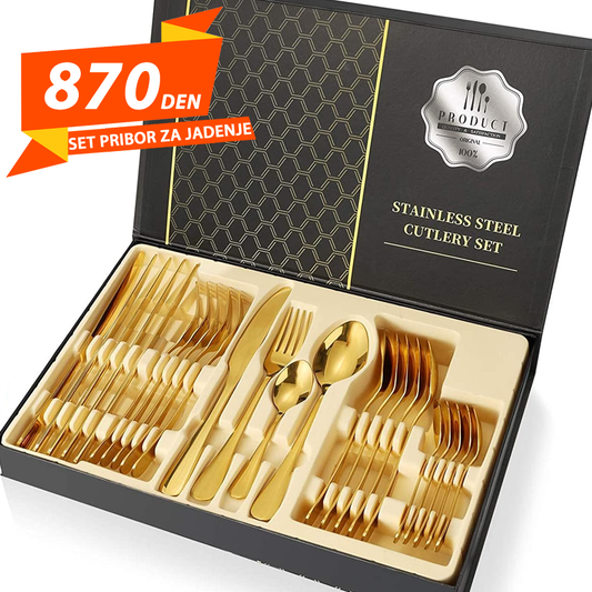 Set Pribor za Jadenje Gold 24 pcs