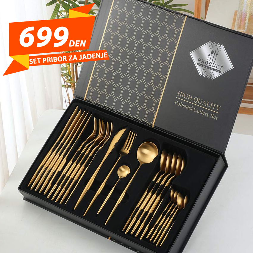 Set Pribor za Jadenje Gold
