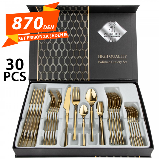Set Pribor za Jadenje Gold 30 pcs