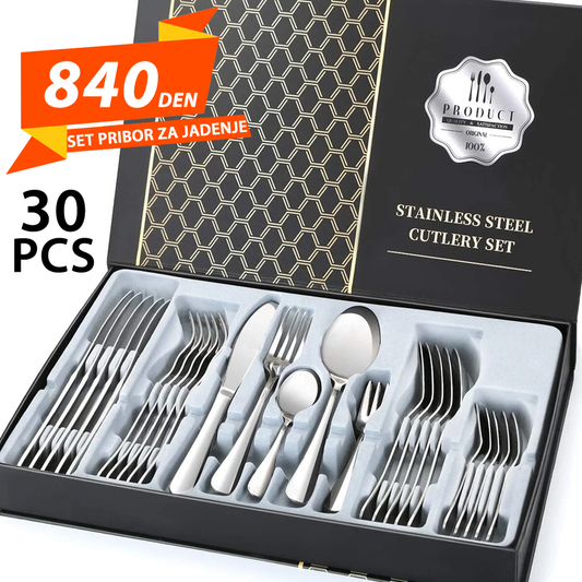 Set Pribor za Jadenje Silver 30 pcs