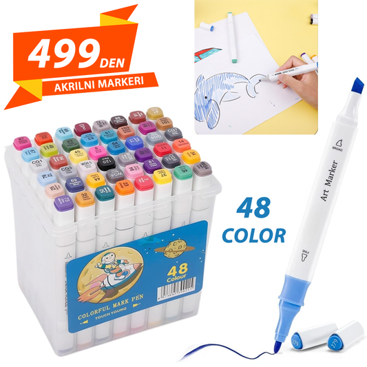 Set Dvostrani Markeri 48 Kolor